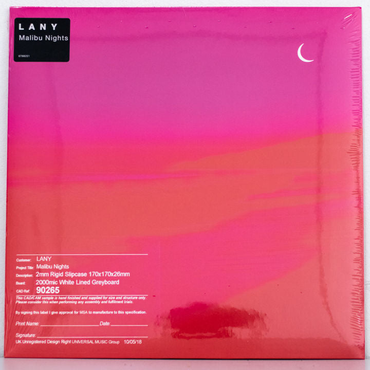 LANY deals Malibu Nights clear vinyl record