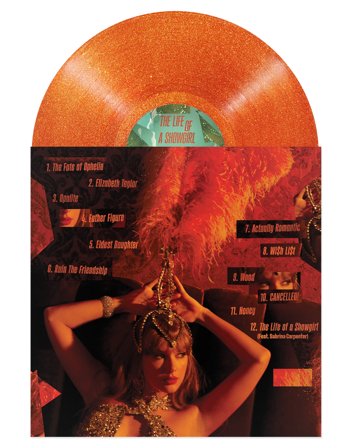 PREORDER Taylor Swift - Life of a Showgirl (Sweat and Vanilla Perfume Portofino Orange Glitter Vinyl)