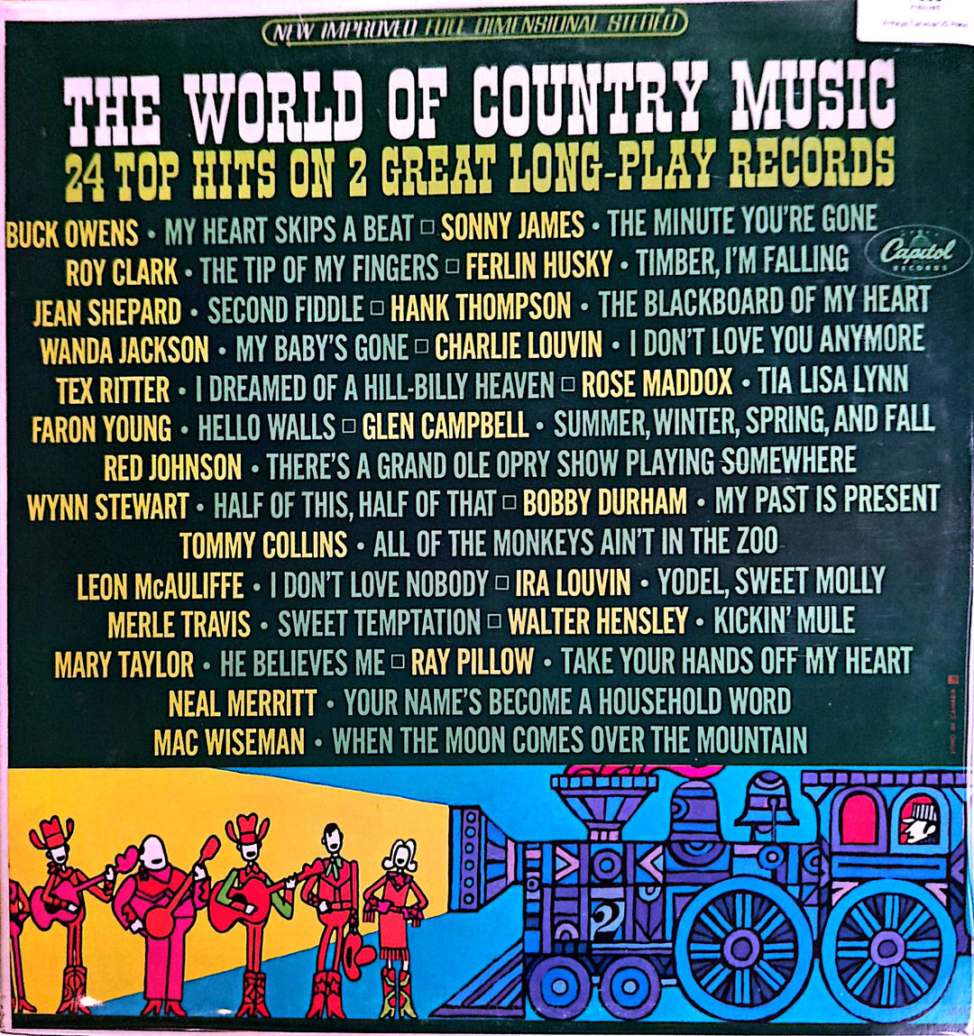 Various Artists - The World of Country Music: 24 Top Hits on Two Great LP Records