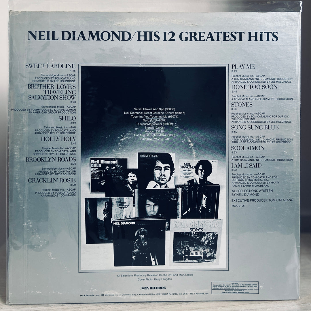 Neil Diamond - His 12 Greatest Hits LP