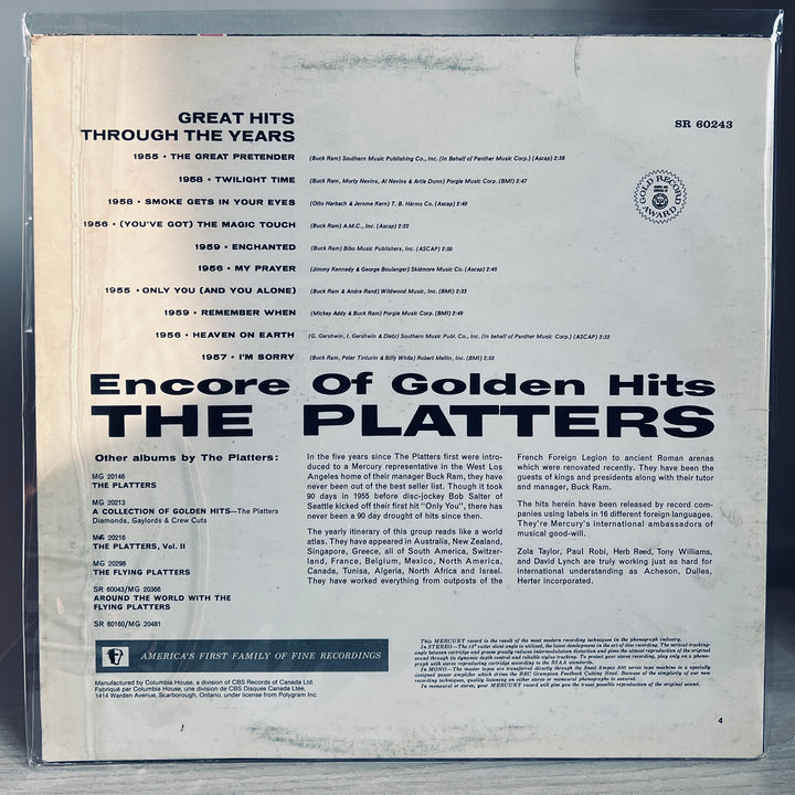 The Platters - Encore Of Golden Hits LP