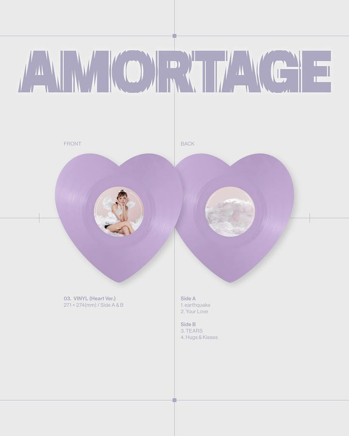 JISOO (BLACKPINK) - Mini Album [AMORTAGE] Vinyl (Heart Ver.)
